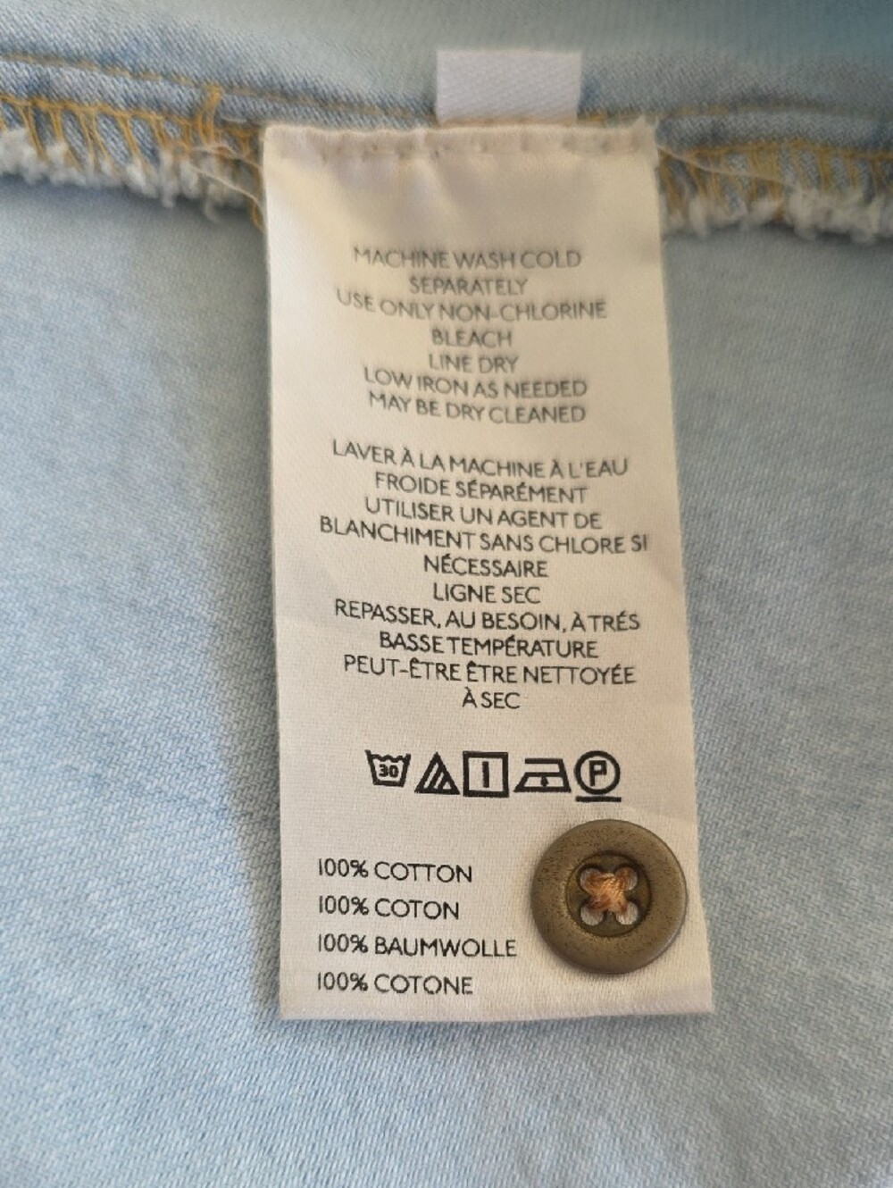Anthropologie Sleeveless Light Wash Denim Dress - Light Blue - Picture 8 of 11
